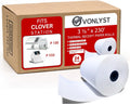 Thermal Receipt Paper Rolls 3 1/8 in x 230 ft for Clover Station - 24