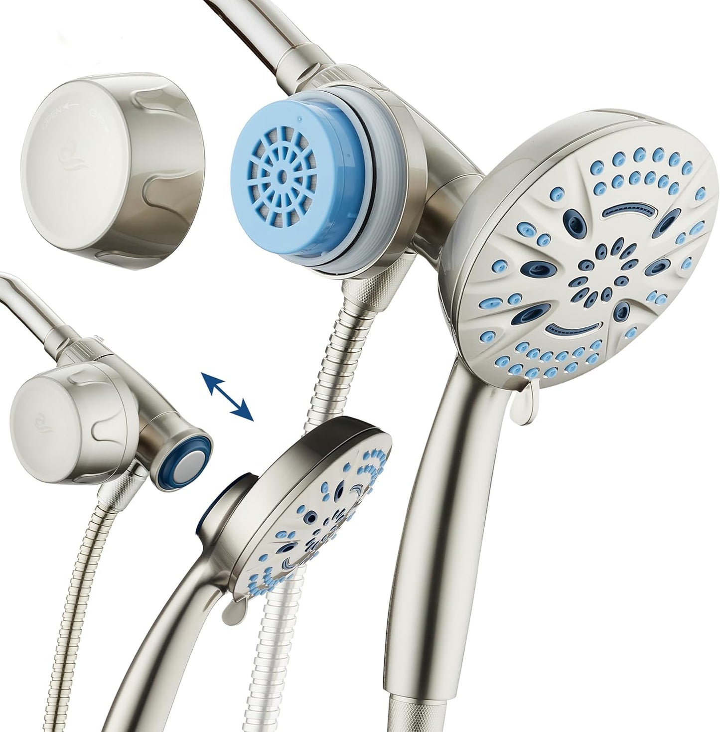 AquaCare Magneton 8-setting Hand Shower with Built-in Filter
