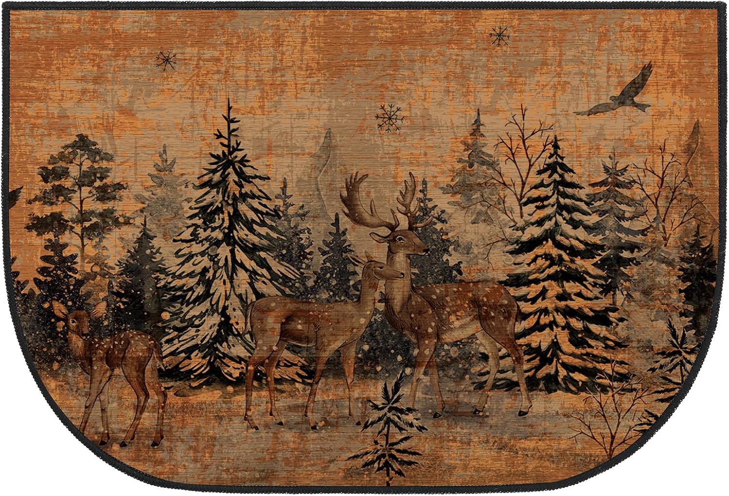 Demissle Fireproof Hearth Rug for Fireplace and Wood Stove