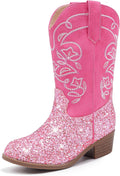 Cowgirl Boots for Girls Mid Calf Pointed Toe Western - Comfortable
