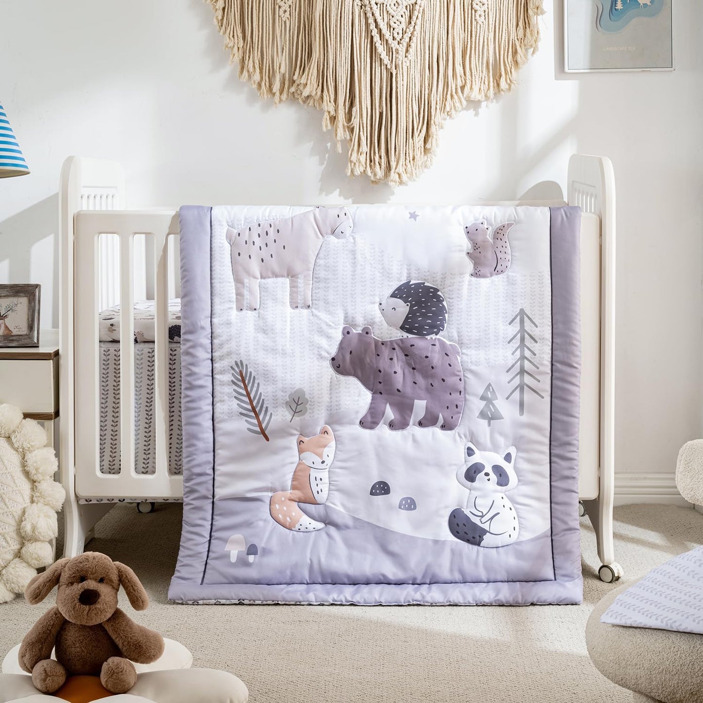 Crib Bedding Set 4 Pieces for Modern Nursery Aesthetic