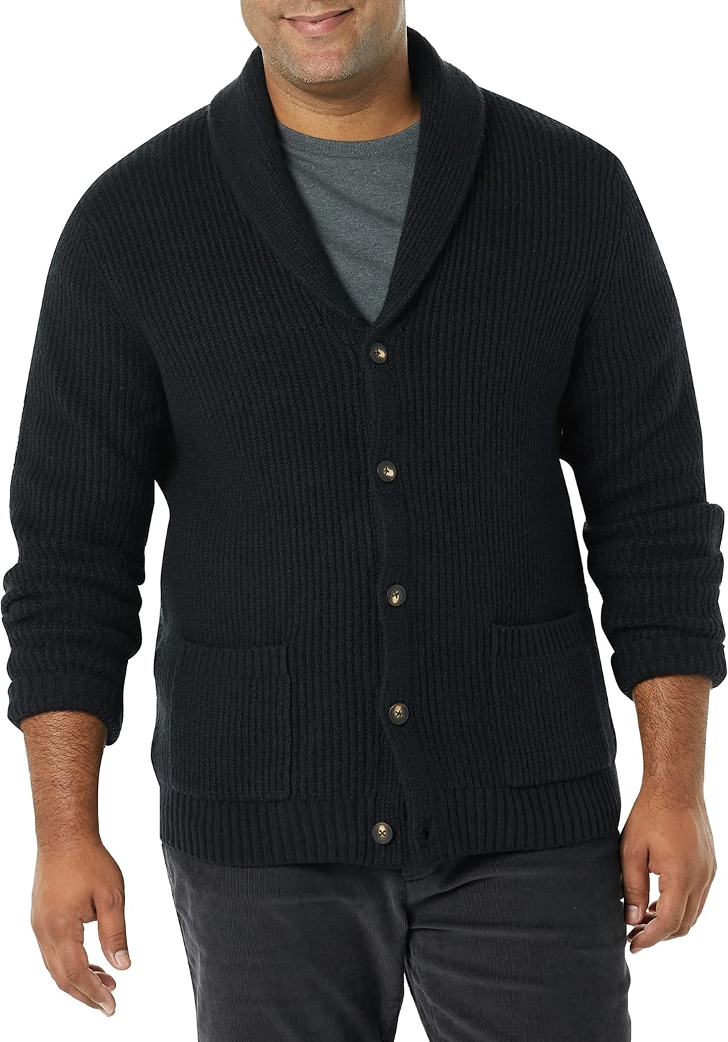 Men's Long-Sleeve Soft Touch Shawl Collar Cardigan Review