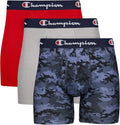 Champion Men's Cotton Stretch Boxer Briefs 3-Pack for Comfort