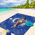 Waterproof Sandproof Beach Blanket - Quick Dry Mat for 8 Adults by WIWIGO