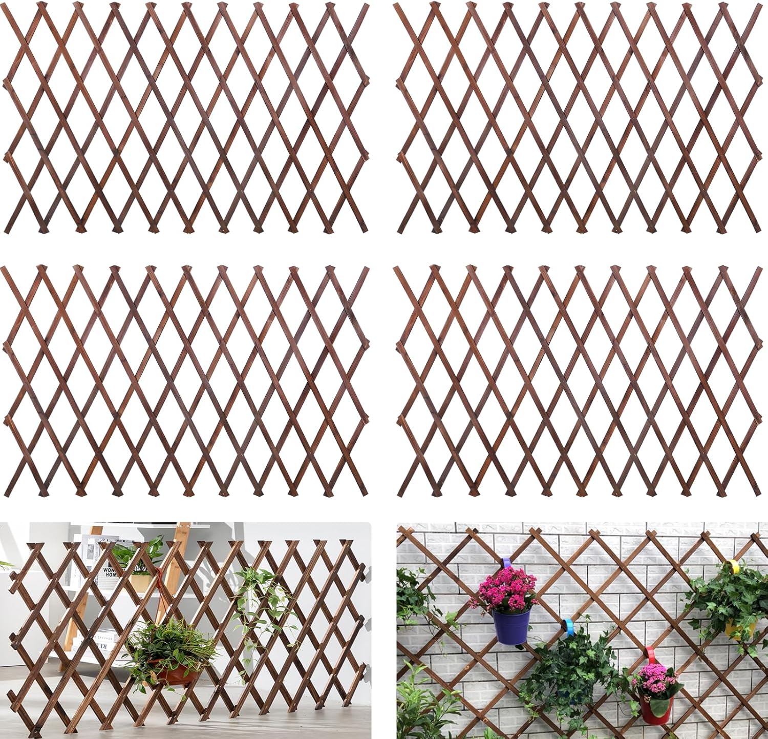 Expandable Garden Trellis for Climbing Plants and Decor