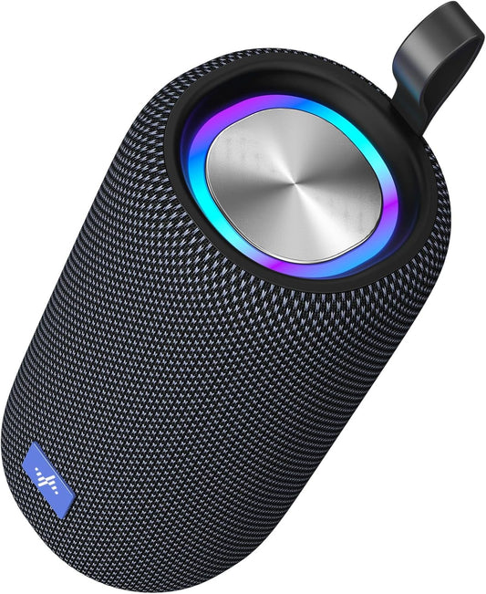 LENRUE Bluetooth Speaker: Crisp Sound, Dynamic Lights, Waterproof