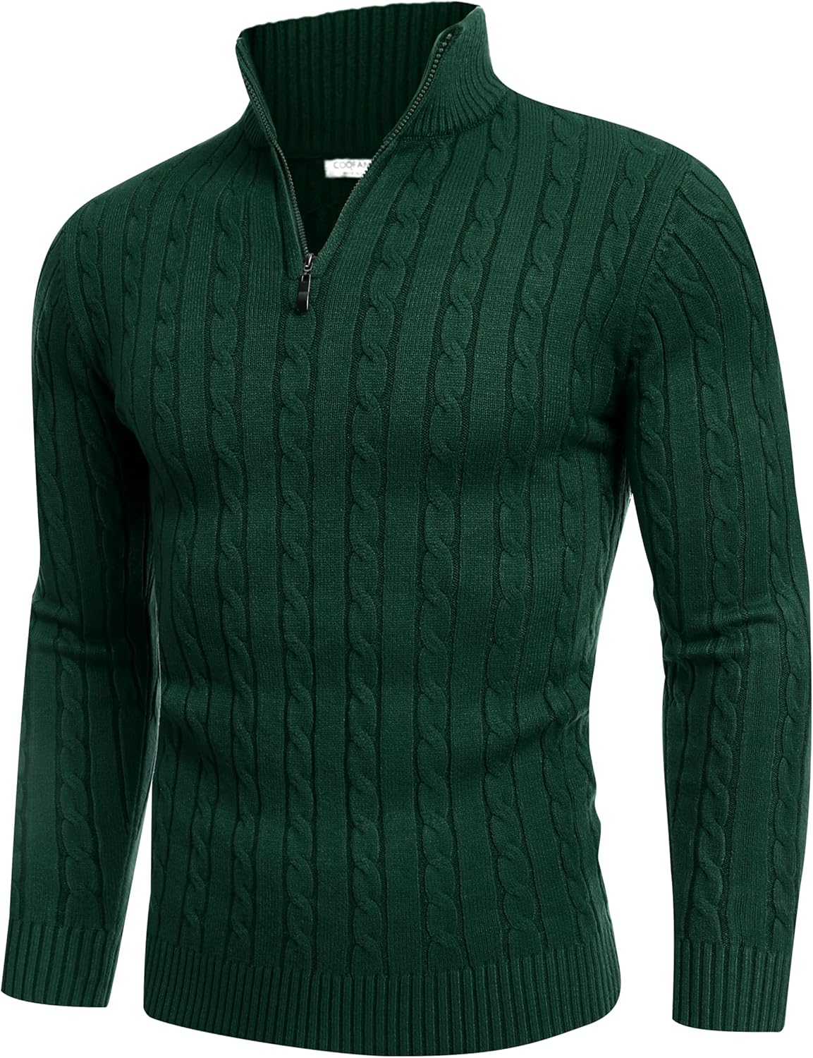 COOFANDY Men's Quarter Zip Sweater for Stylish Comfort