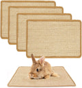 PODOO Bunny Scratch Pads Sisal Mat Set for Rabbits - Durable Cage