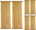 Gold Sequin Backdrop Curtains 2ft x 8ft - Sparkly Party Backdrop