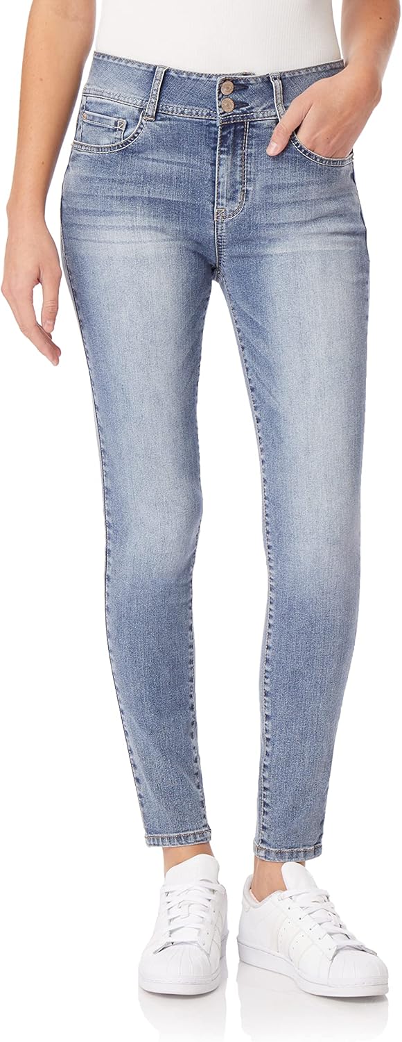 WallFlower Women's Flirty Curvy Skinny High Rise Jeans for All
