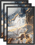 Engineered Wood 17x24 Picture Frame Set of 3 for Wall Display