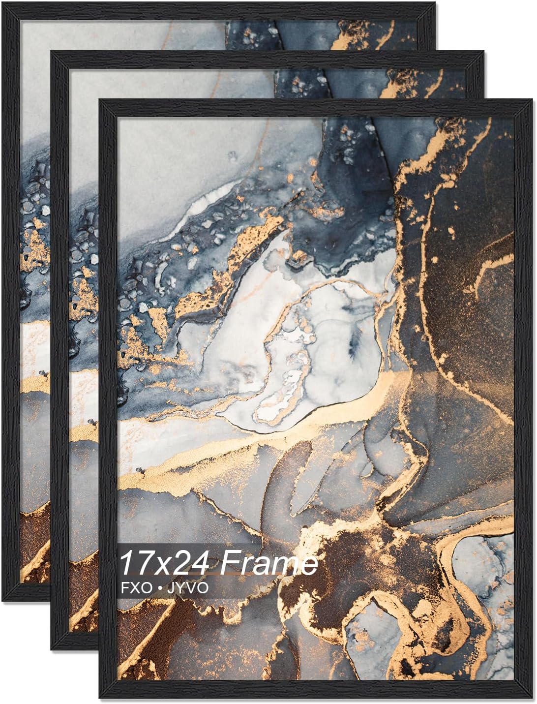 Engineered Wood 17x24 Picture Frame Set of 3 for Wall Display