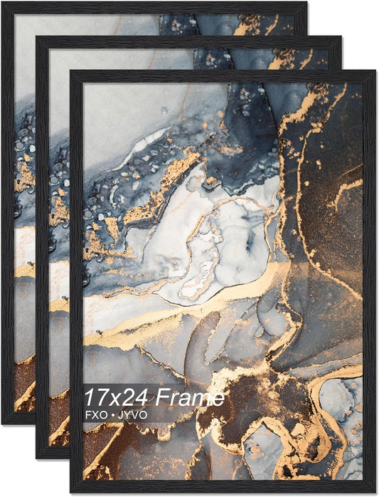 Engineered Wood 17x24 Picture Frame Set of 3 for Wall Display