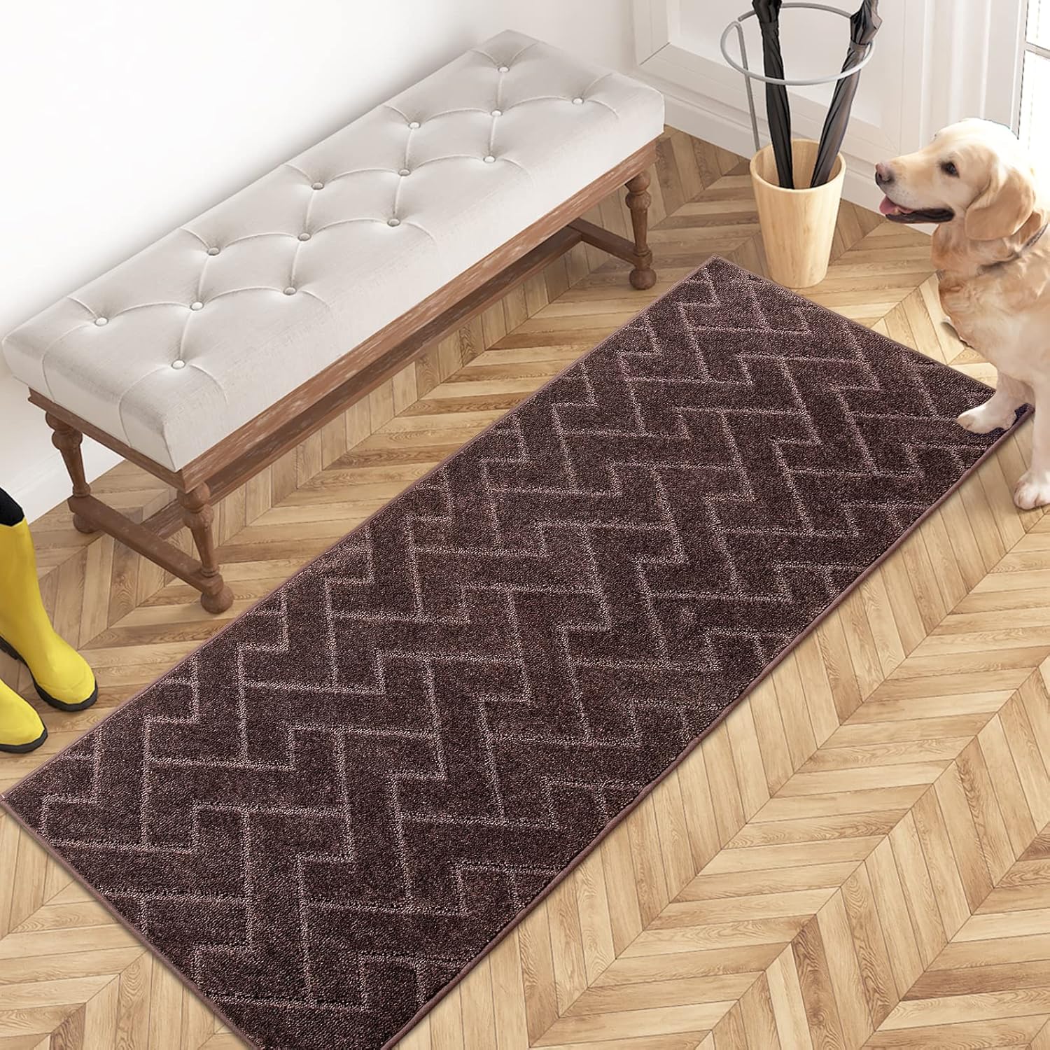 Dirt Trapping Door Mat 24in x 59in, Non-Slip & Machine Washable
