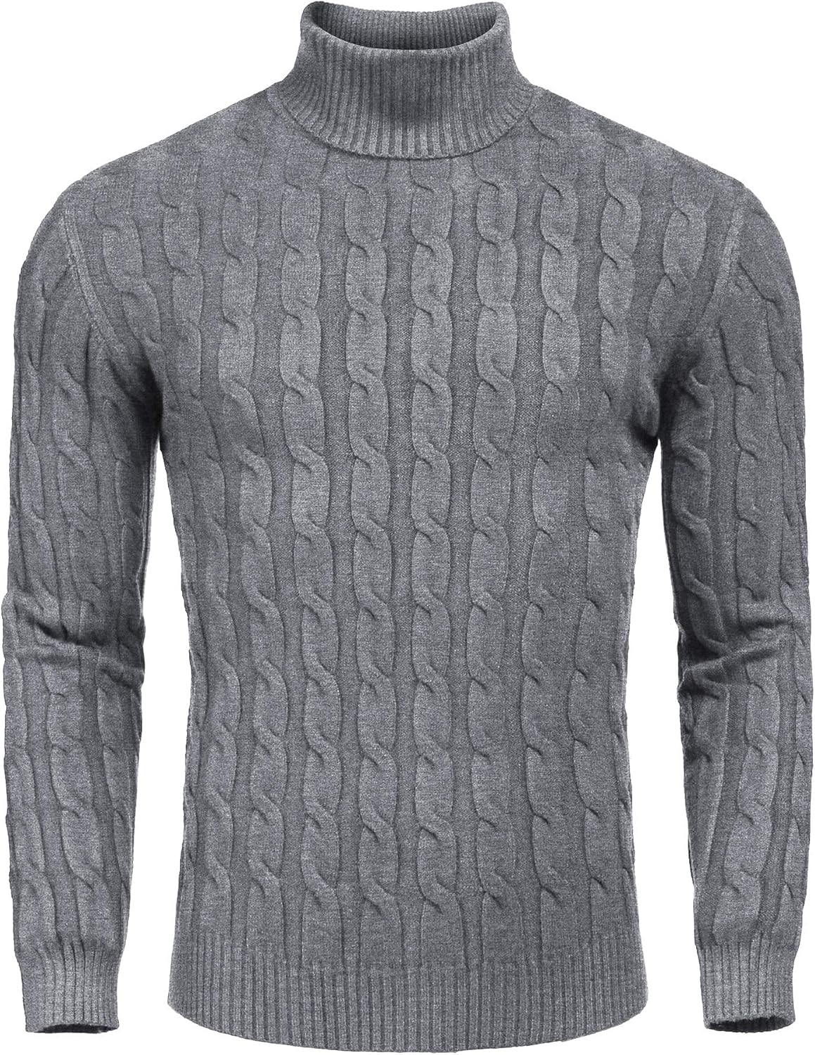 Men's Slim Fit Turtleneck Sweater for Casual Style and Comfort