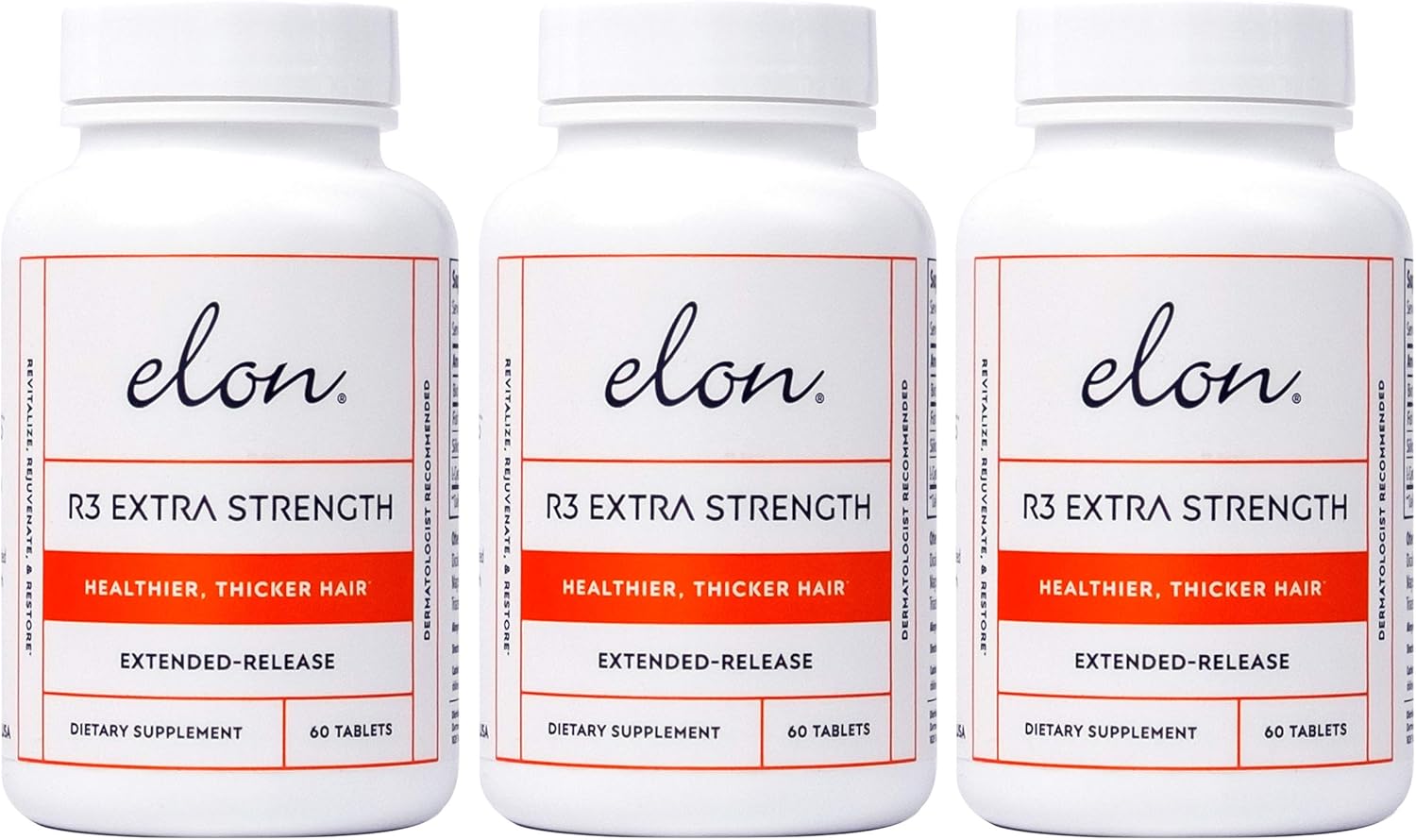 Elon R3 Extra Strength Hair Growth Supplements for Women