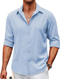 COOFANDY Men's Casual Chambray Button Down Shirt - Wrinkle Free