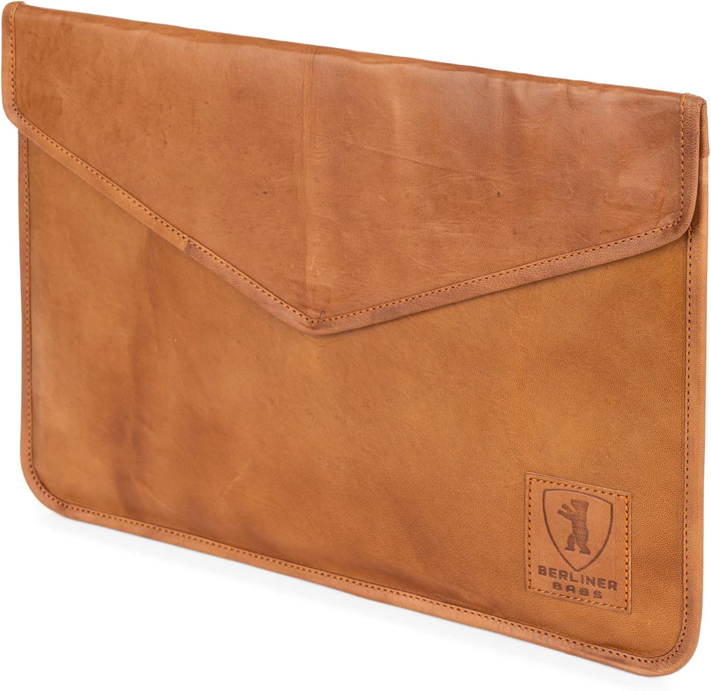 Vintage Genuine Leather Laptop Sleeve for 15.6 Inch Devices