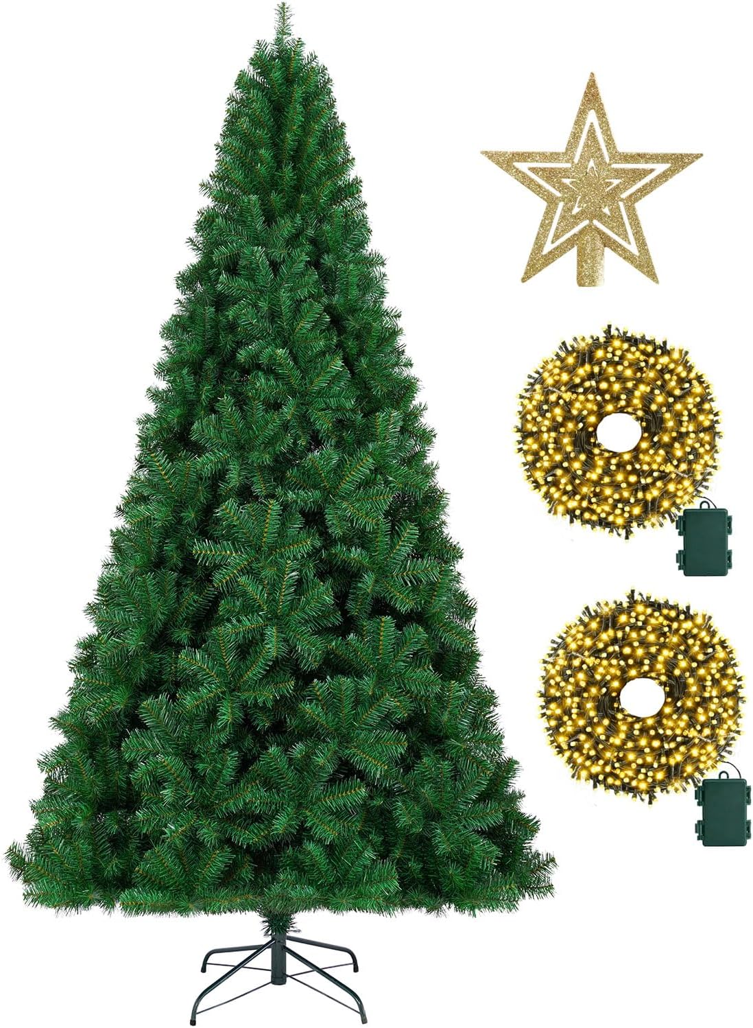 6ft Premium Artificial Christmas Tree with 200 LED Lights