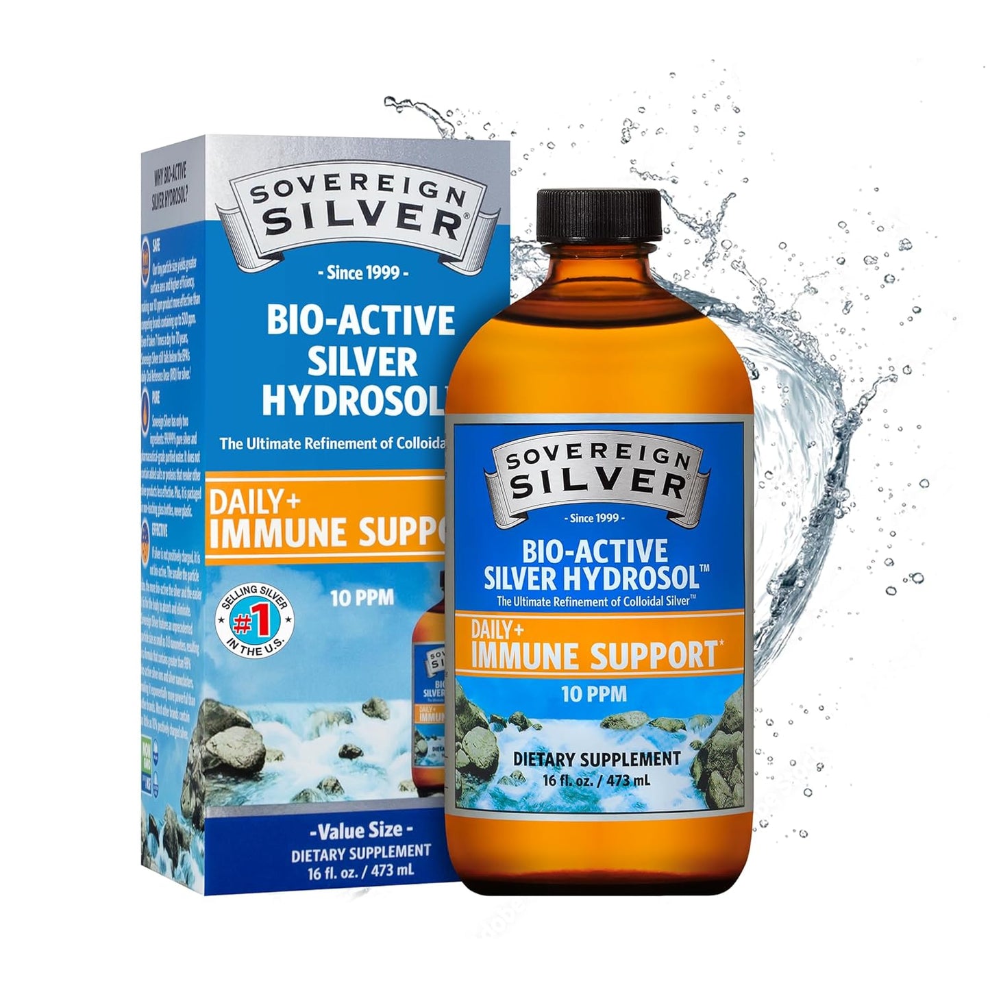 Sovereign Silver Immune Support - Colloidal Silver Hydrosol
