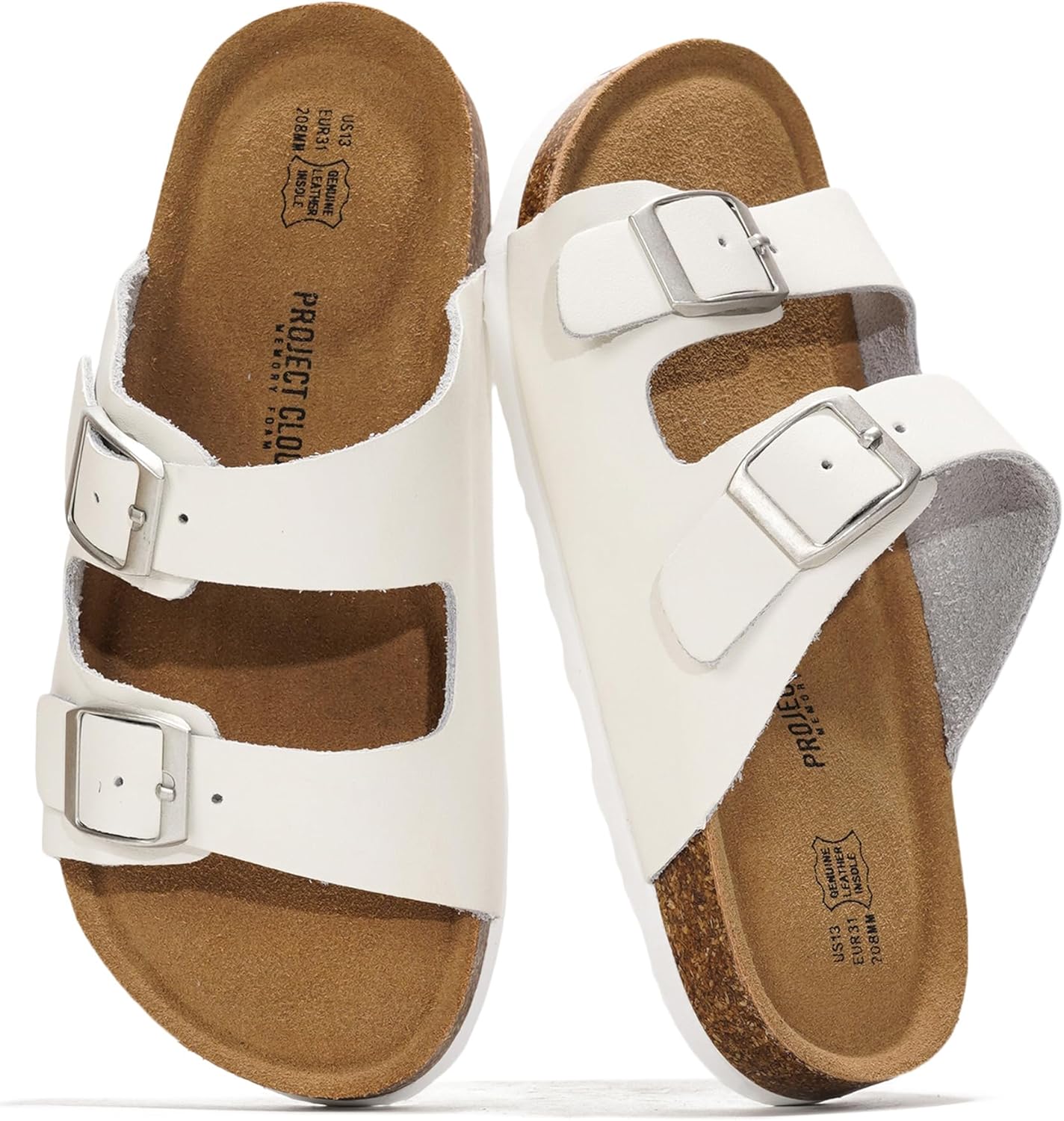 Project Cloud Genuine Leather Slides for Kids - Comfortable Sandals