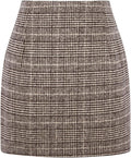 Women's Tailored Plaid Pencil Skirt with High Waist Design