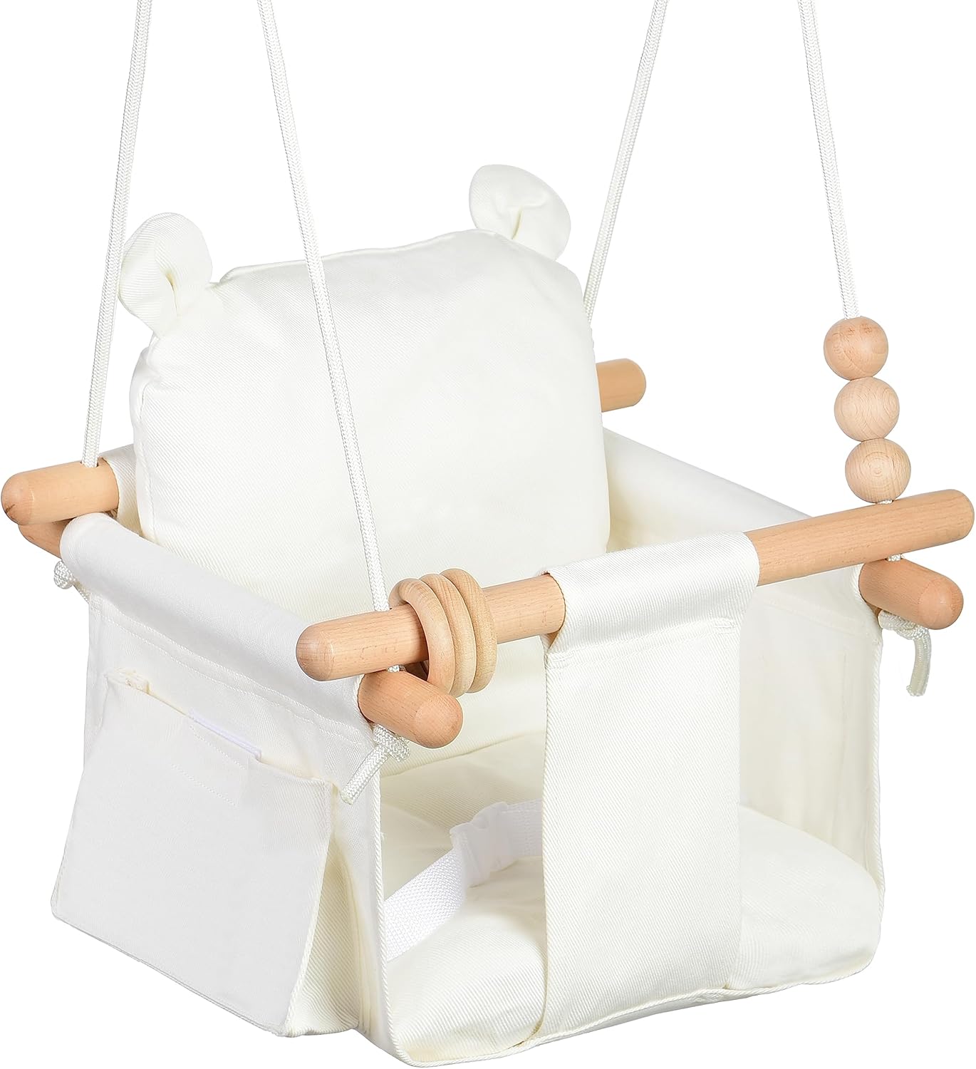 Indoor Outdoor Baby Swing - Safety Belt & Pockets