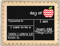 First Day of School Sign 11.5x15 - Reusable Chalkboard with Ruler