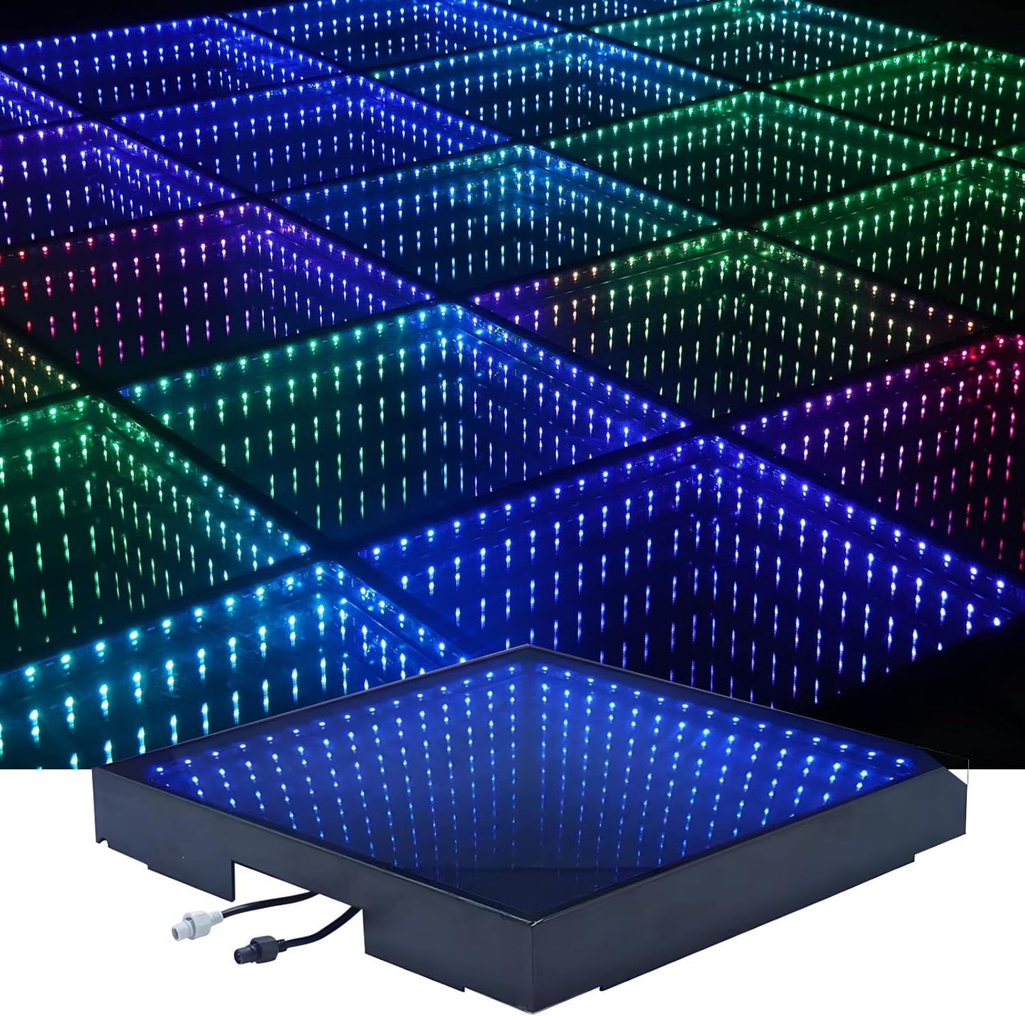 3D Infinity LED Floor Tile for Stunning RGB Dance Floors
