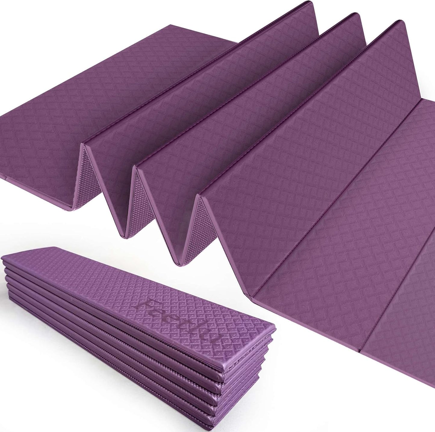 Foldable Yoga Exercise Mat for Home Workouts and Pilates