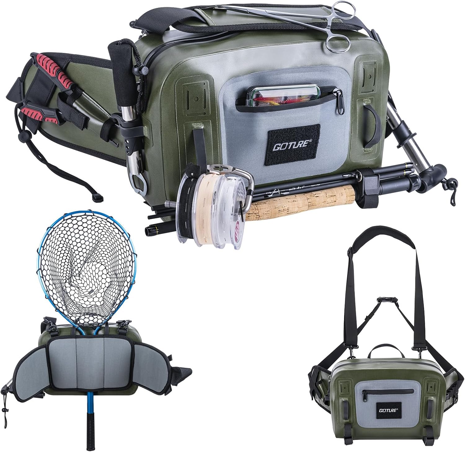Goture Waterproof Fishing Waist Pack for All Outdoor Adventures