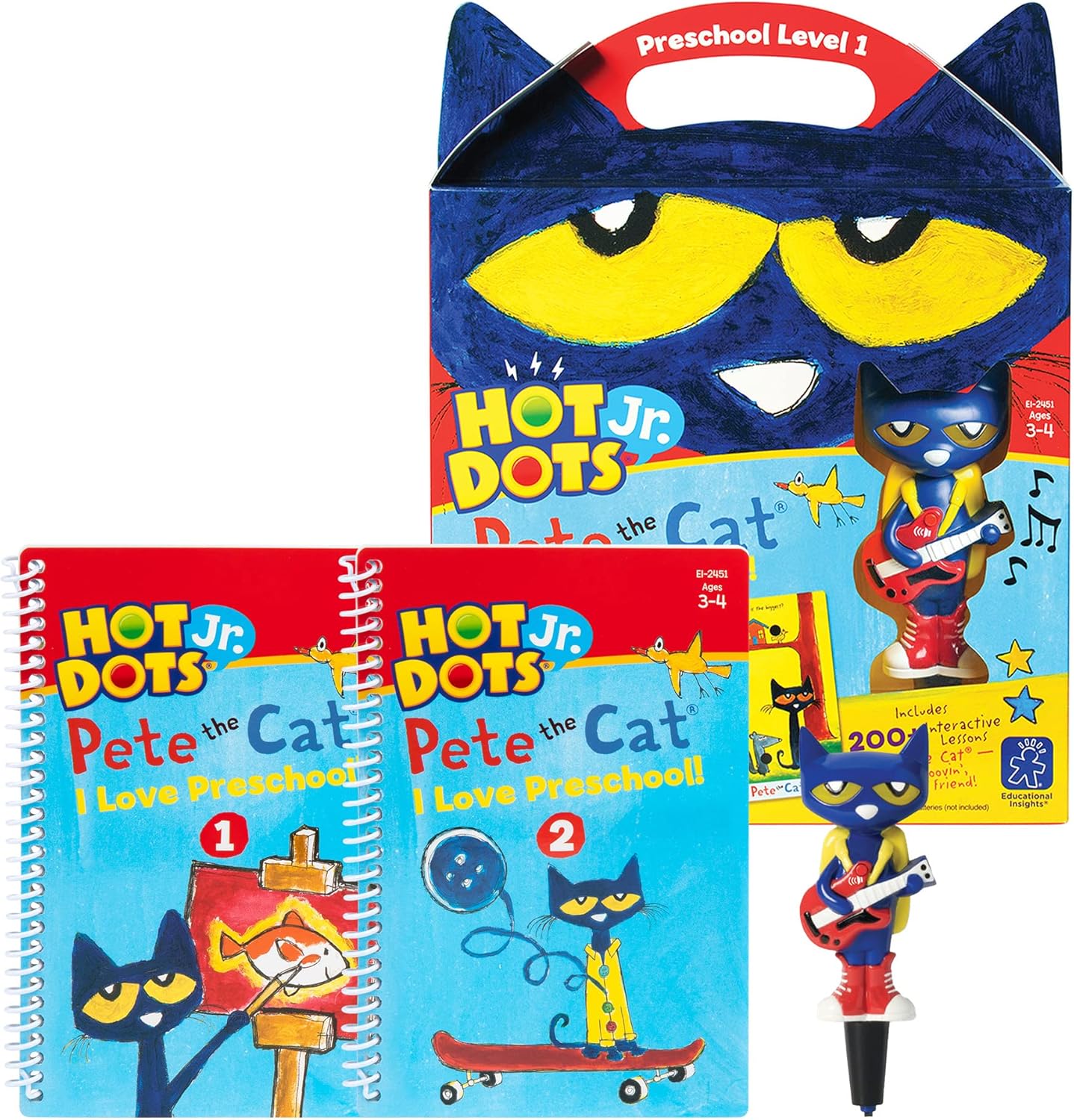 Hot Dots Jr. Pete The Cat Interactive Learning Set for Kids