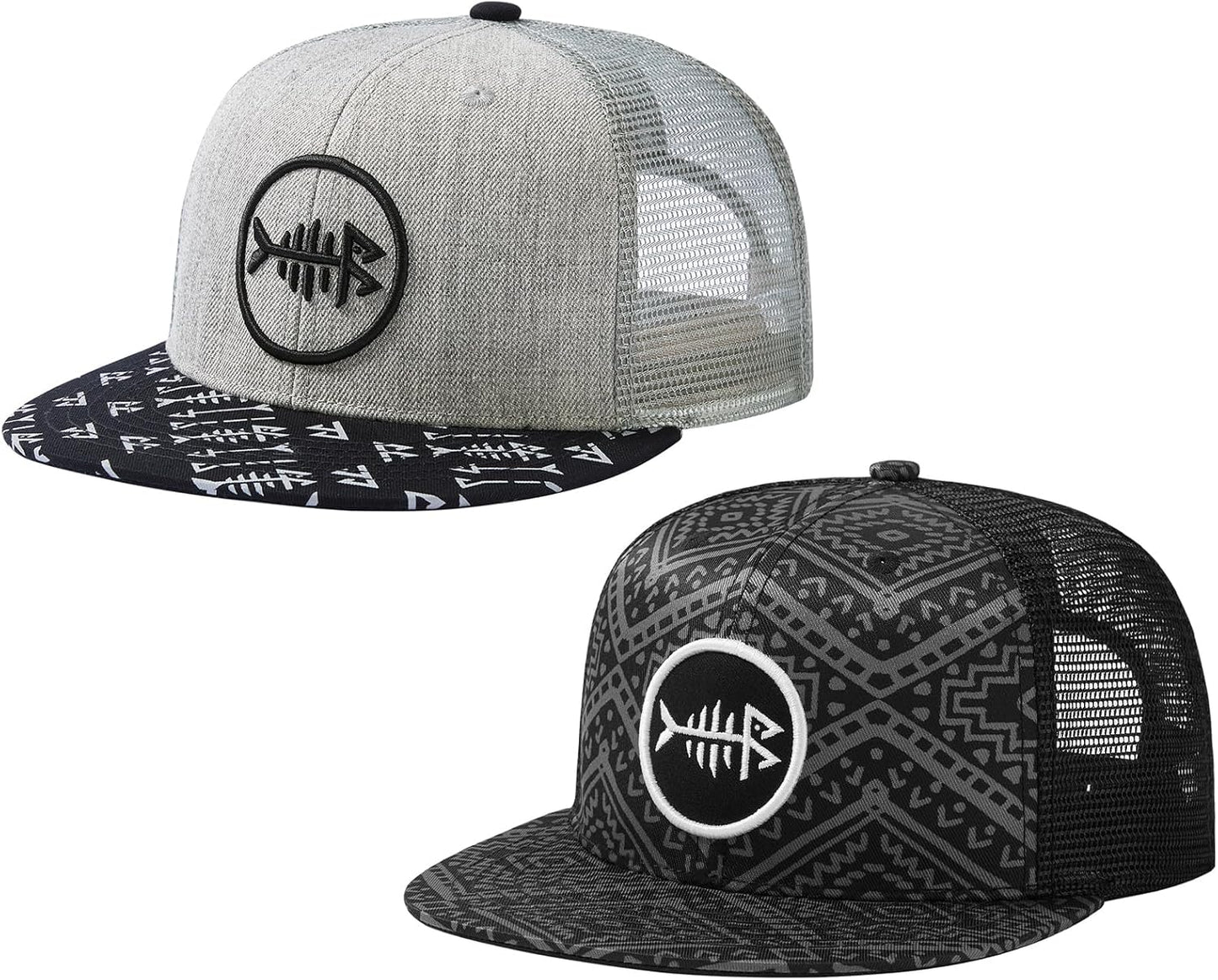 BASSDASH Flat Brim Trucker Cap for Fishing and Hunting Enthusiasts