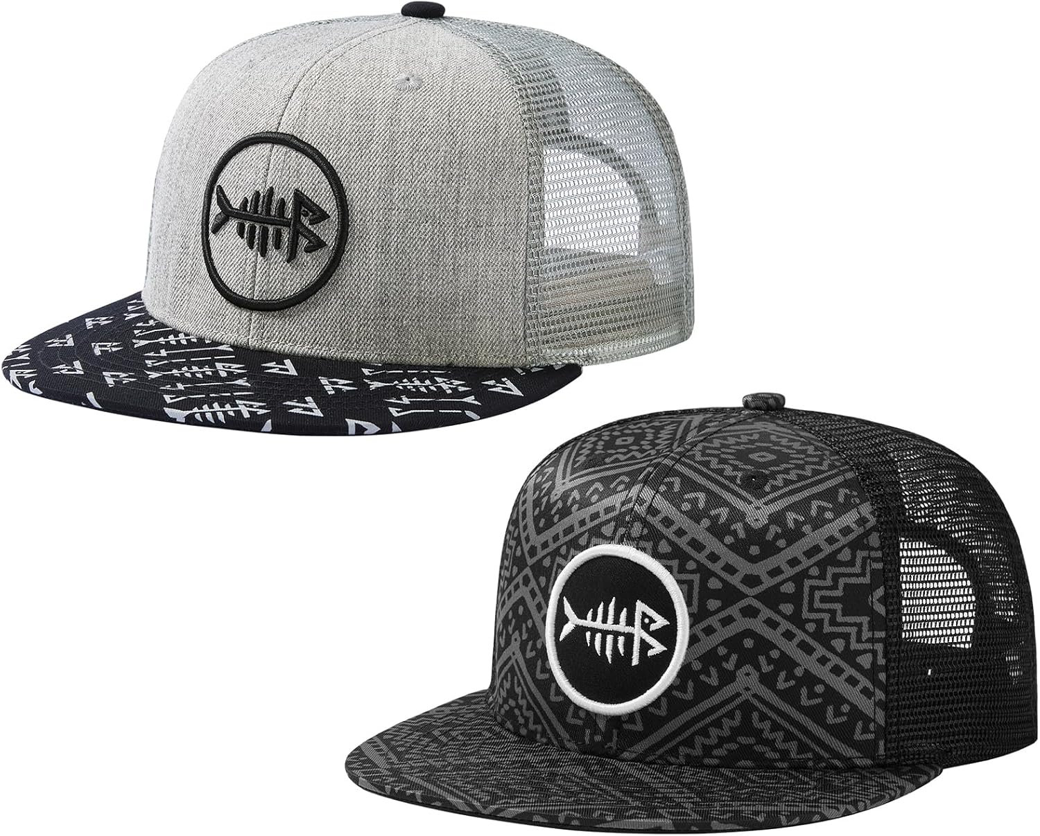 BASSDASH Flat Brim Trucker Cap for Fishing and Hunting Enthusiasts