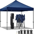Canopy Tent 10x10 Navy Blue - Heavy Duty Instant Pop-up Canopy