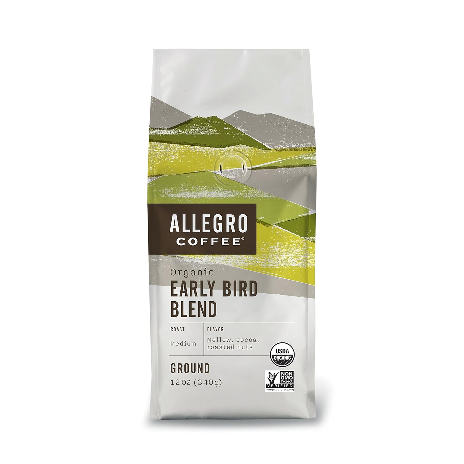 Allegro Coffee Organic Early Bird Blend 12 oz Ground - Energize Your Morning!