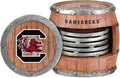 FOCO NCAA College Team Logo 5-Pack Barrel Coaster Set - Fancave Gift