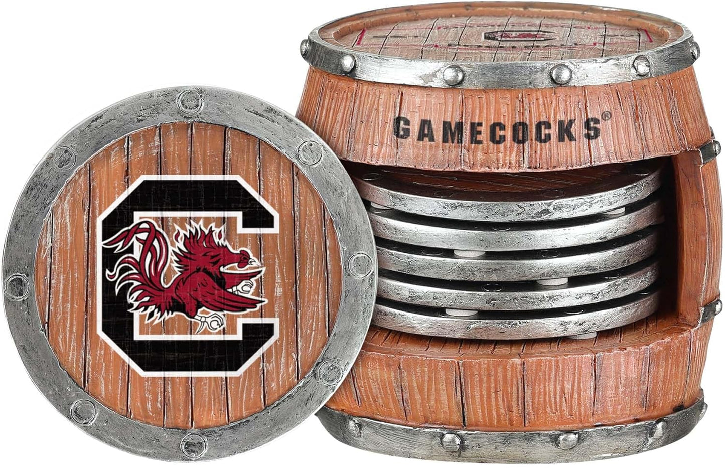 FOCO NCAA College Team Logo Coaster Set for Fancave Enthusiasts