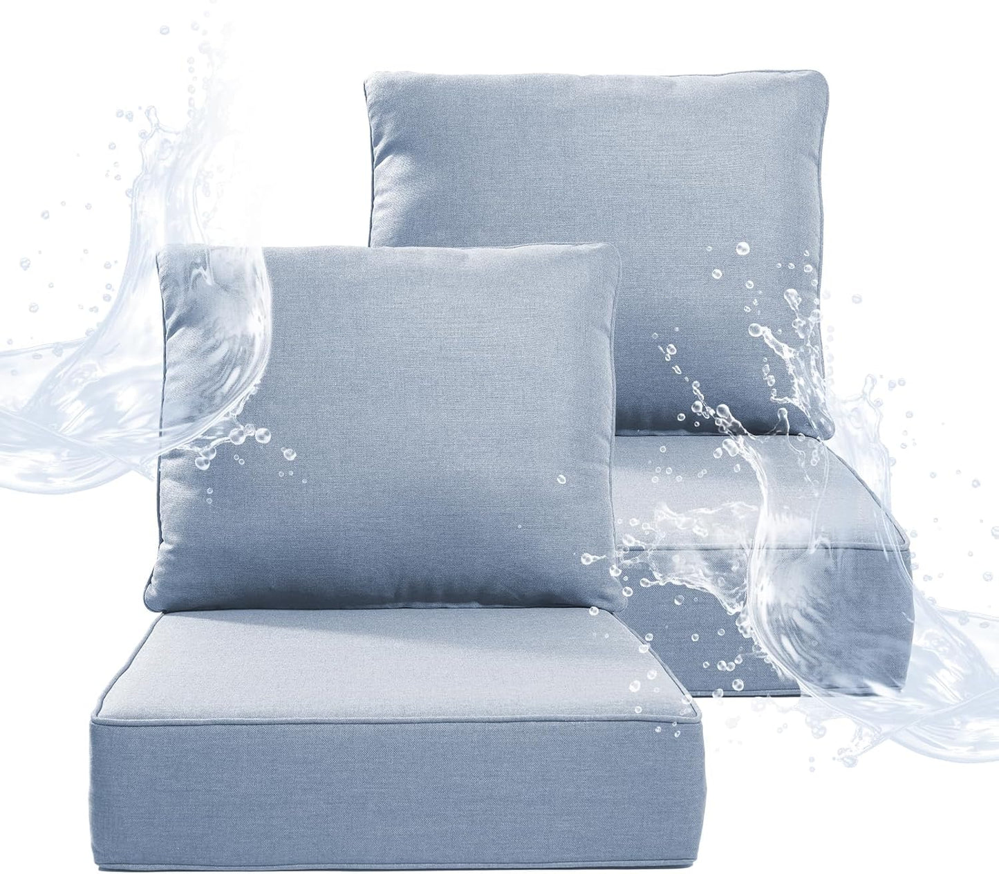 6 Inch Thicker Outdoor Chair Cushion Set for Ultimate Comfort