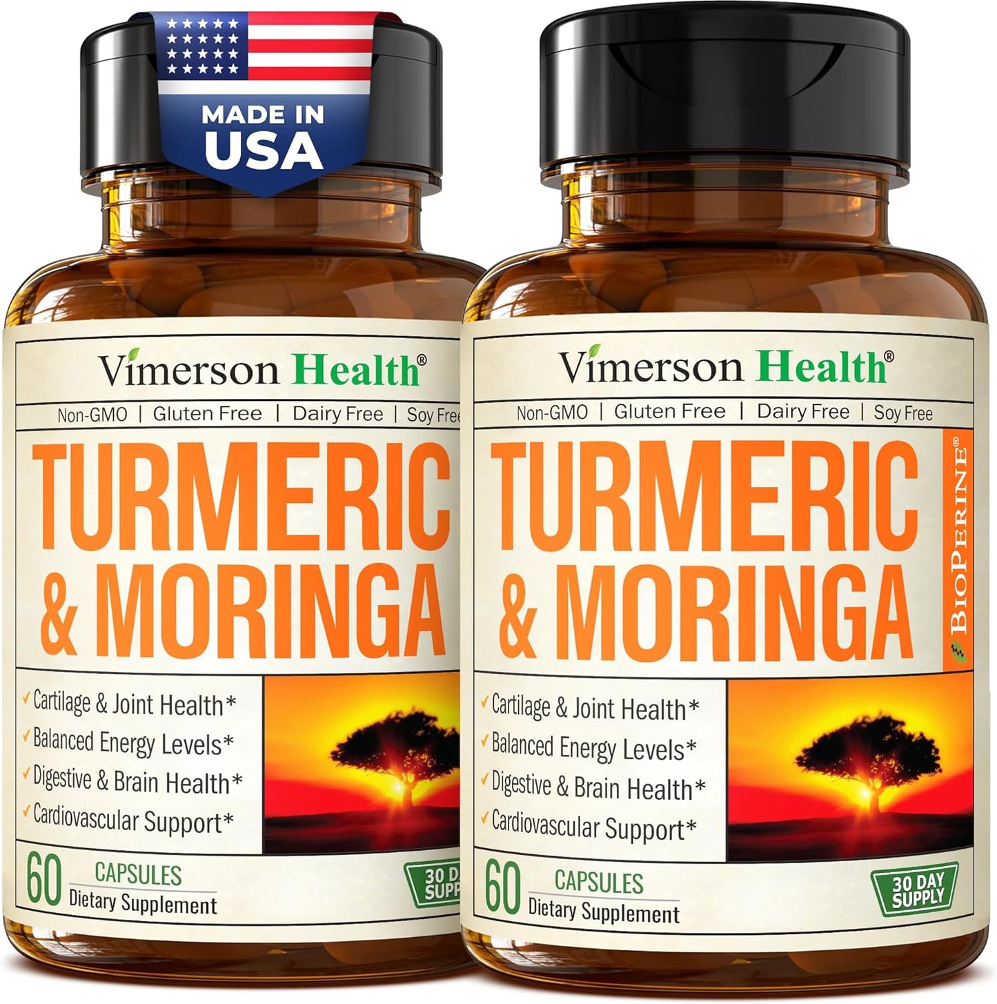 Moringa and Turmeric Curcumin Supplement for Joint Health