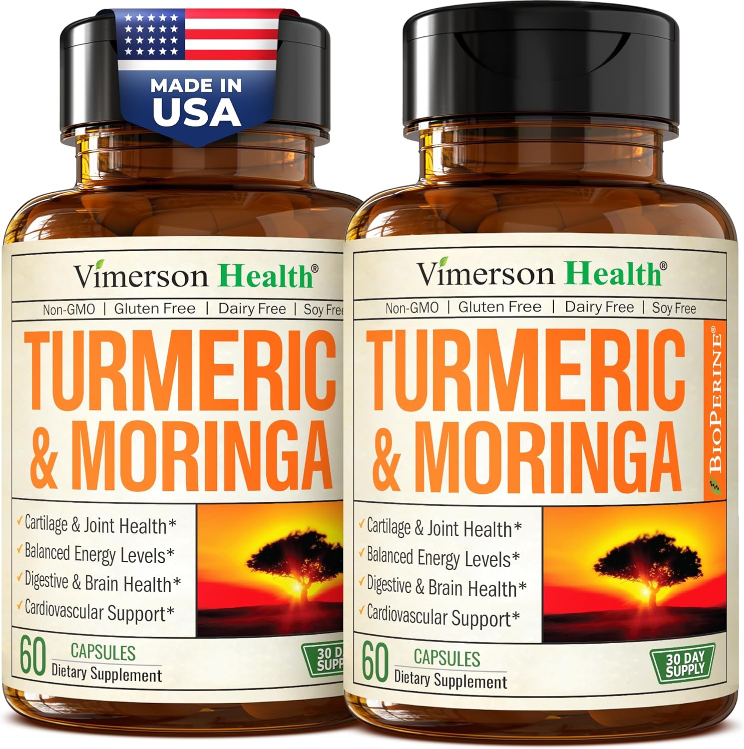 Moringa and Turmeric Curcumin Supplement for Joint Health