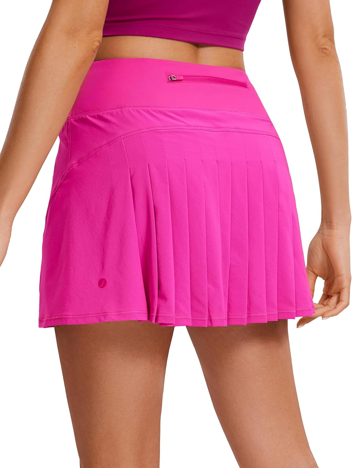 CRZ YOGA Womens Pleated Tennis Skirts with Pockets for Sports
