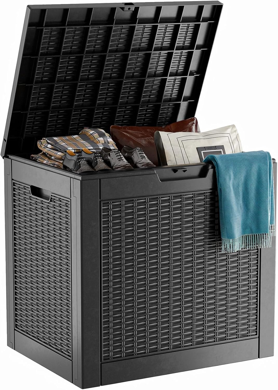 30 Gallon Resin Deck Box for Outdoor Storage and Organization