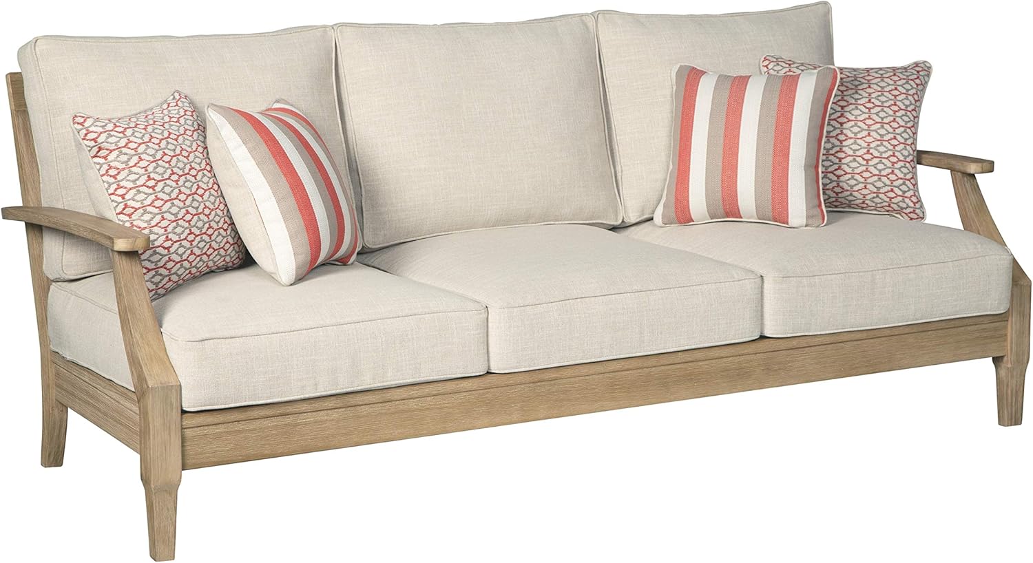 Clare View Outdoor Patio Sofa with Cushions and Pillows