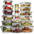Razab 35 Pc Set Glass Food Storage Containers - Meal Prep Made Easy