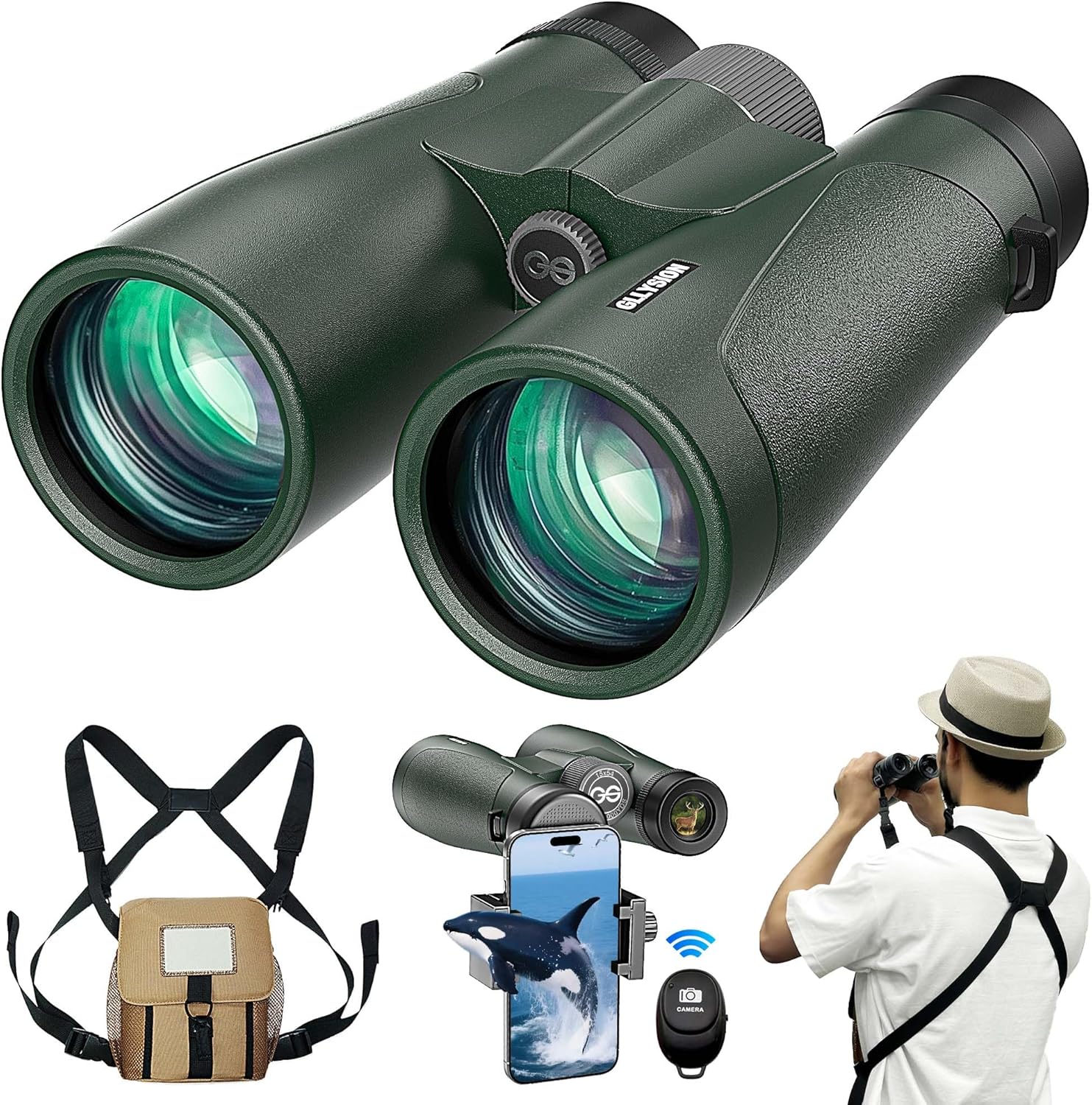 15x54 High Powered Binoculars for Adults - Waterproof & Bright