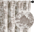 95% Blackout Toile Curtains for Bedroom - Light Blocking Thermal