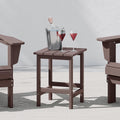 Malibu Square Outdoor Side Table for Adirondack Chair, Dark Brown