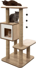 Vesper Cat Tree High Base Oak - Modern Cat Tower Trees