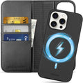 SHIELDON Case for iPhone 15 Pro Max Genuine Leather Wallet
